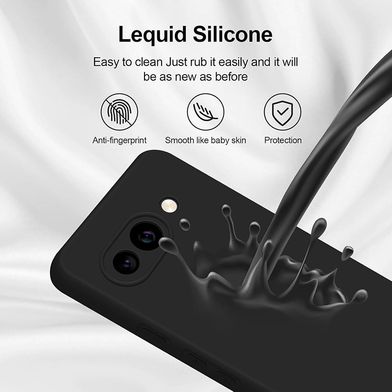 Carcasa compatibil cu Google Pixel 9A, ultra subtire, rezistenta la socuri, negru