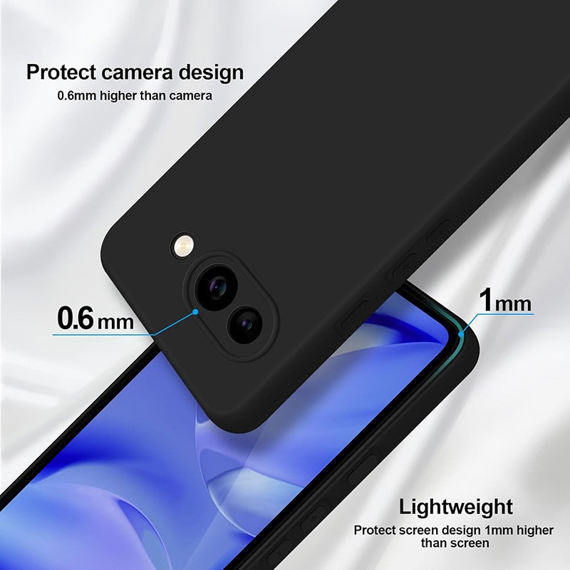 Carcasa compatibil cu Google Pixel 9A, ultra subtire, rezistenta la socuri, negru
