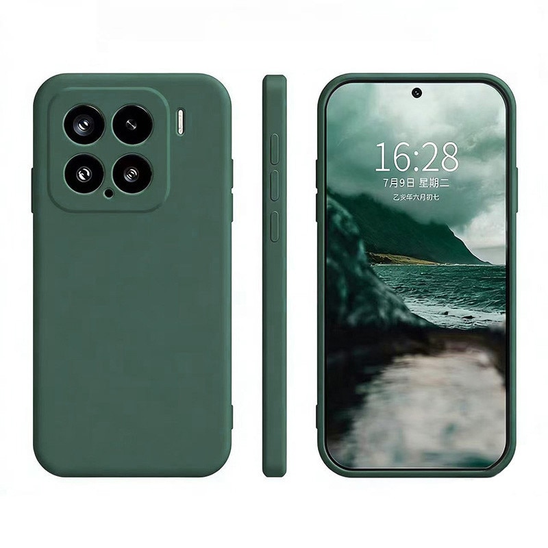 Husă telefon compatibil cu Xiaomi 15 5G, silicon, verde închis