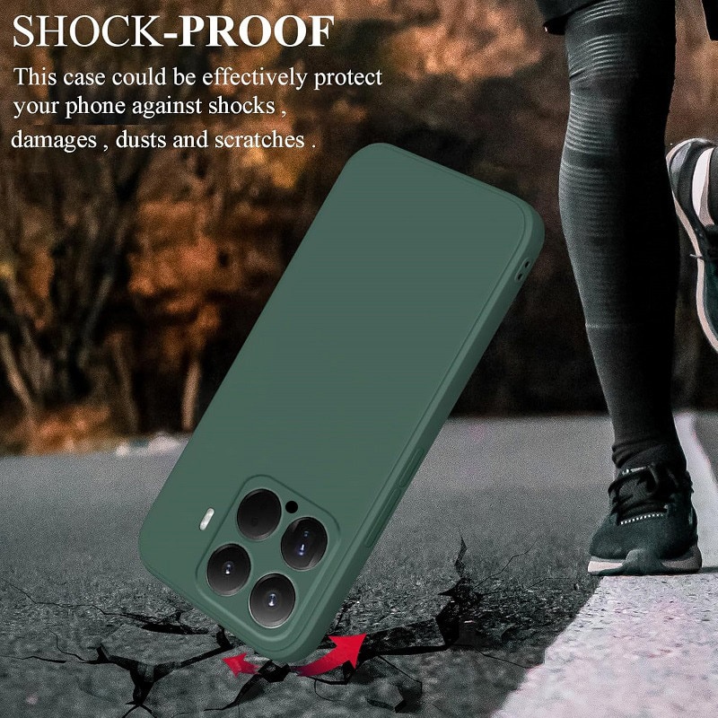 Husă telefon compatibil cu Xiaomi 15 5G, silicon, verde închis