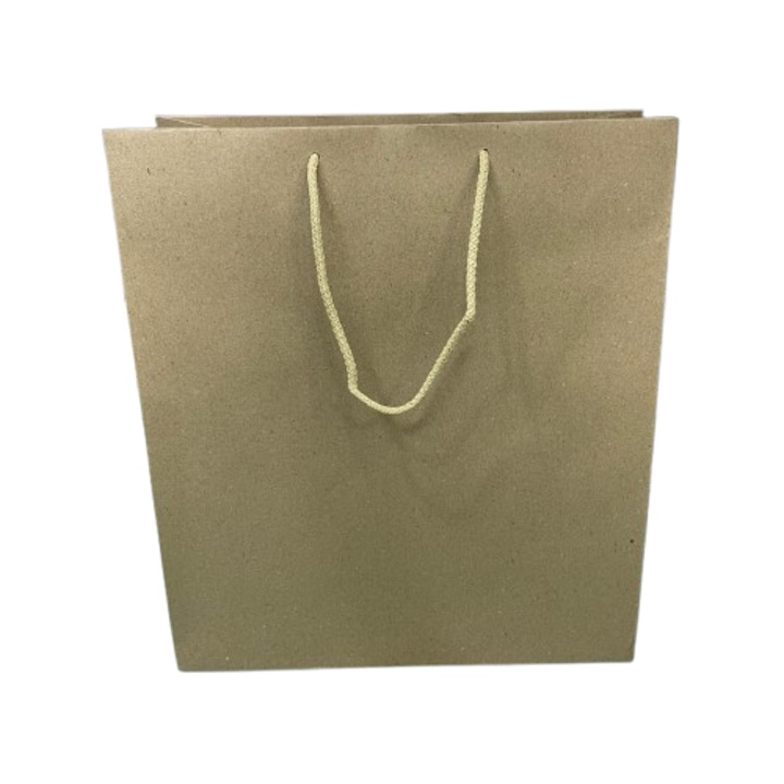 Punga cadou - Nicas - kraft/natur - 27X31X12 - tip XL