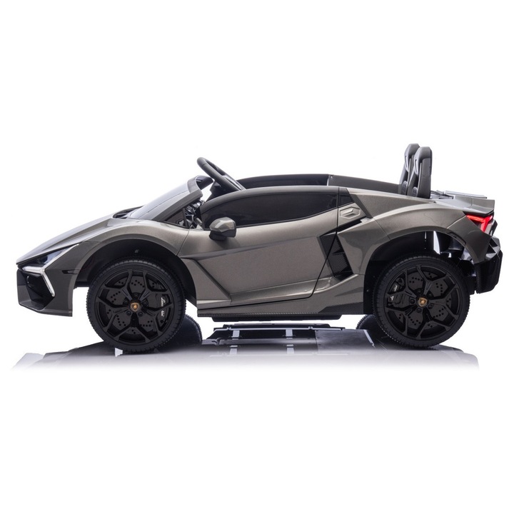Електрическа кола Lamborghini Revuelto, 4x45W, 24V, 132x73x44см, сива, комплект с аксесоари