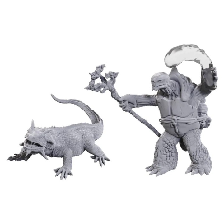 Miniaturi Nepictate D&D Nolzur's Marvelous - Tortle Druid & Wild Shape Giant Lizard