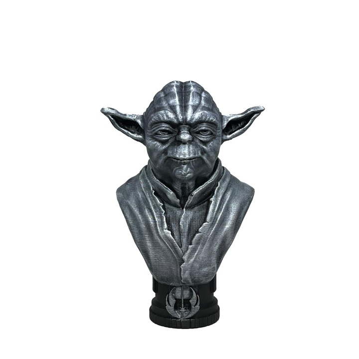 Figurina Yoda 16cm, Star Wars, argintiu-negru, detalii impresionante