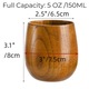 Pachet 6 cesti de ceai natural, Bedee, Cesti de ceai japoneze de 5 oz, Materiale naturale, izolatie termica, cana de apa din lemn natural lucrata manual pentru baut, vin, lapte, cafea, 150 ml, Maro