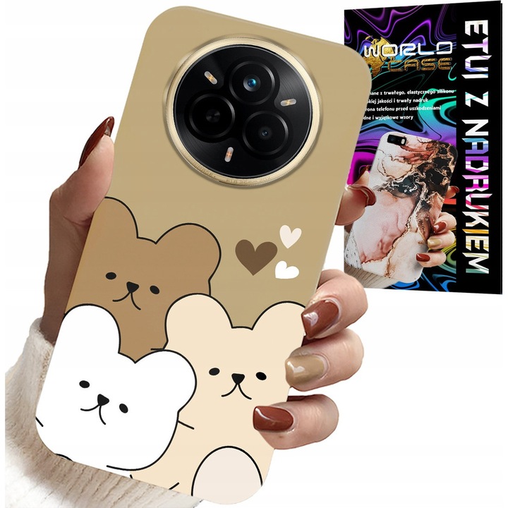 Tok Realme 14 Pro+ 5G, World Case, szilikon, színes nyomat