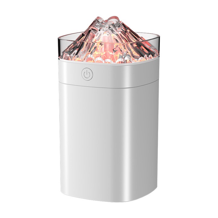 Umidificator portabil mini USB, silentios, cu rezervor 400 ml, alb, 400 ml