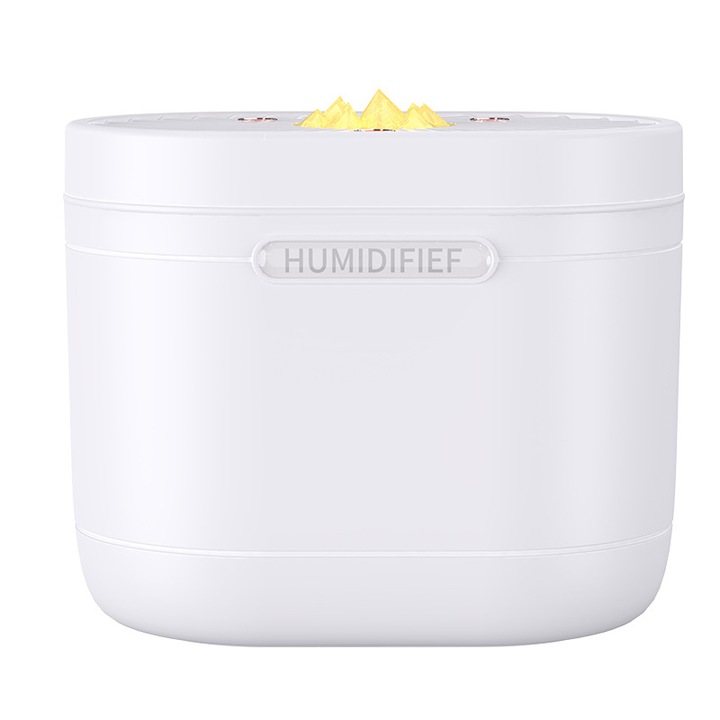 Малък USB овлажнител с тройна дюза и седемцветна атмосфера, 300 мл