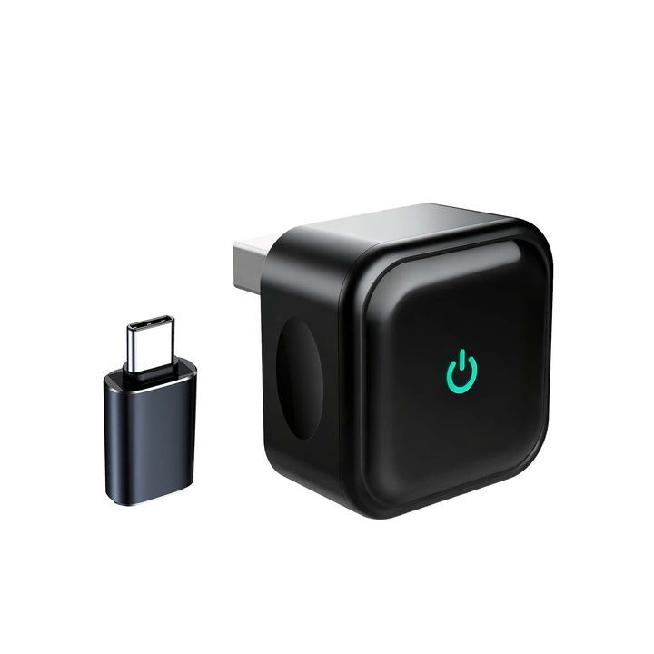 Cutie de interconectare Wireless Carplay/Android Auto, adaptor Wired to Wireless 2in1, compact, plug-and-play