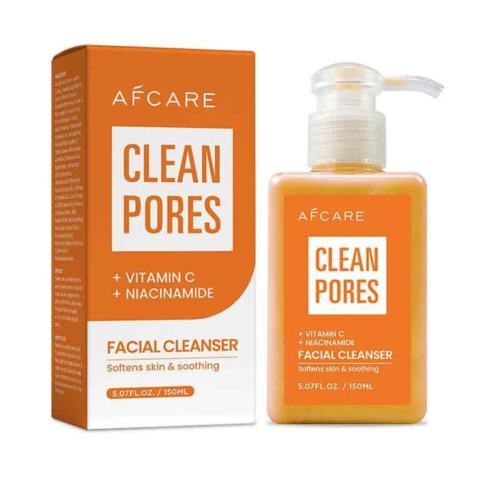 Demachiant facial Afcare, Vitamin C, Niacinamide, curatare profunda, 150ml