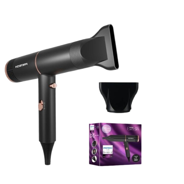 Professzionális hajszárító, 1500W, 2 sebességfokozat, gyors szárítás, klasszikus, otthoni használatra