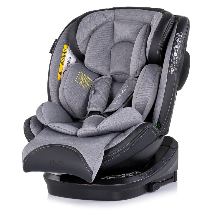 Scaun auto, 40-150 cm, pentru fete, cu centură de siguranță, i-Size