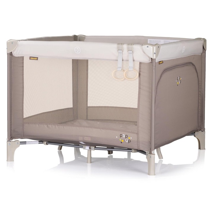 Țarc portabil, bej, textil, până la 15 kg