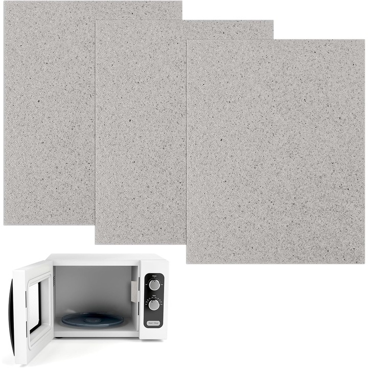 Set de 3 discuri de mica pentru cuptoare cu microunde, foaie de mica 15 x 12 cm, capac pentru ghid de unda, placi de mica, foi, placi universale de mica pentru cuptoare cu microunde, accesorii de reparatii