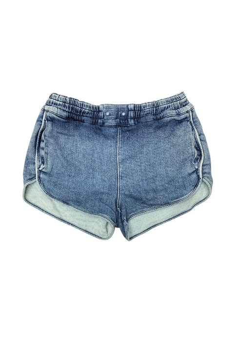 Pantaloni scurți damă Diesel Prazox JJJ, material JoggJeans, 2 buzunare laterale, Albastru, S