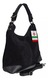 Geanta de dama, Vera Pelle, din piele naturala, neagra, dimensiuni 26x41x11cm, cu curea reglabila