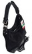 Geanta de dama, Vera Pelle, din piele naturala, neagra, dimensiuni 26x41x11cm, cu curea reglabila