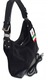 Geanta de dama, Vera Pelle, din piele naturala, neagra, dimensiuni 26x41x11cm, cu curea reglabila
