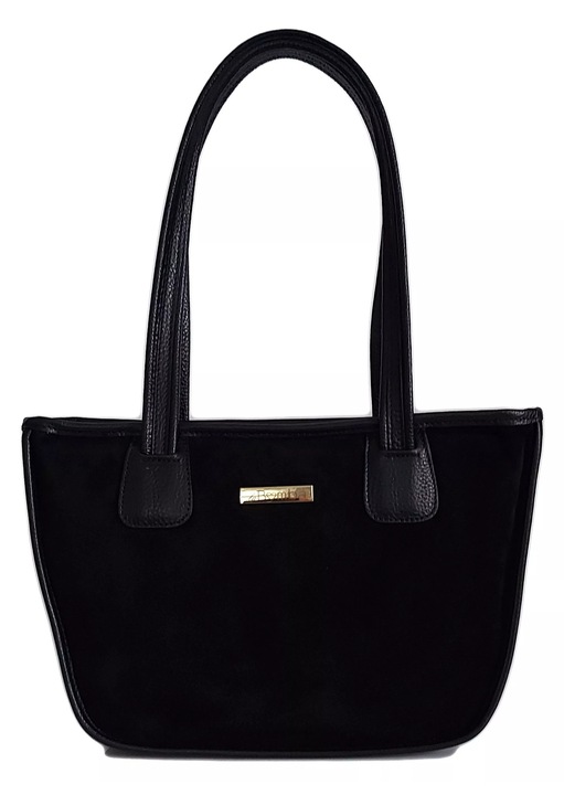 Geanta de dama La Bomba Vera Pelle din piele naturala, neagra, dimensiuni 32x26x20,5cm
