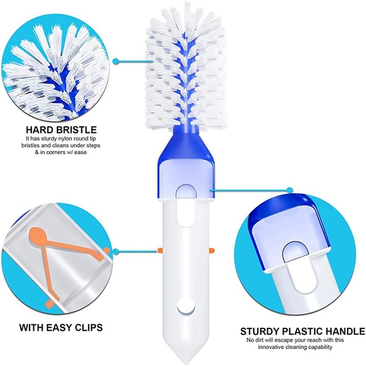 Четка за ъгли за басейн, аксесоари за басейни, пластмасови дръжки, акрилни четки, компактен размер