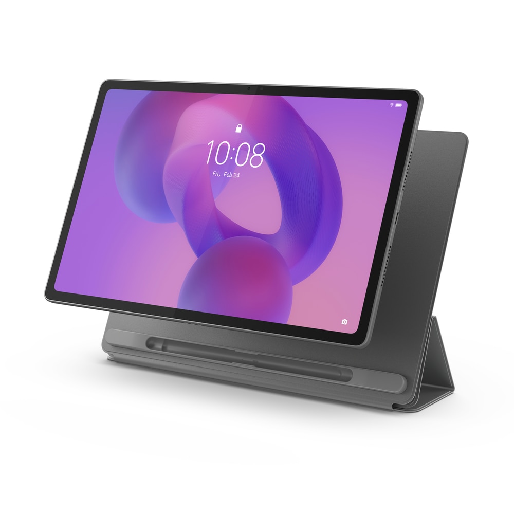 Tableta Lenovo Idea Tab Plus TB361FU, Procesor MediaTek Dimensity 6400 Octa-Core, Ecran IPS Paper-like Anti-Glare 2.5K 12.1", 12GB RAM, 256GB Flash, 13MP, Wi-Fi, Bluetooth, Android 15 + Lenovo Tab Pen si Lenovo Folio Keyboard Gri
