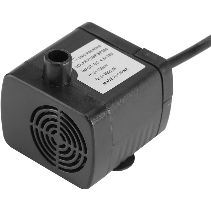 Szolár szökőkút, 1.8W, 70cm vízoszlop magasság, 18x12cm, tartozékokkal