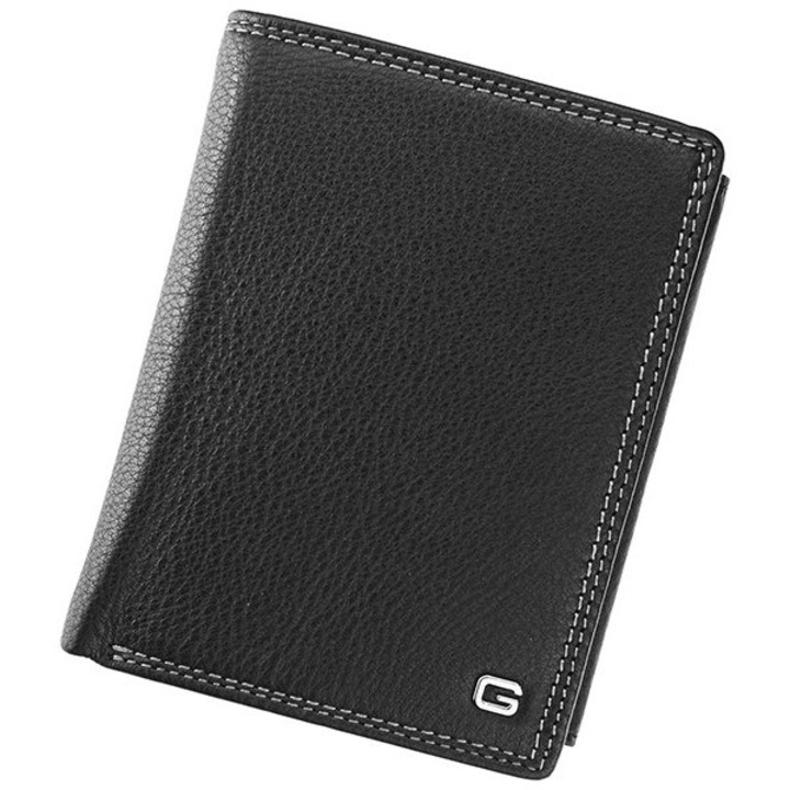 Portfel barbati, Gregorio N992-VD, piele naturala, negru, 9,5x12,5x2,5cm