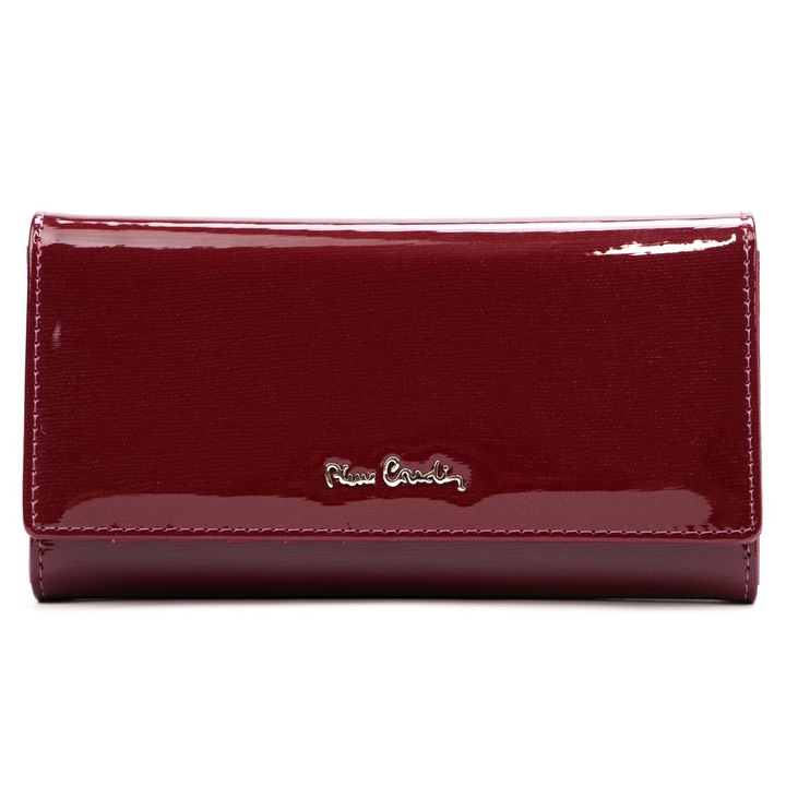 Portofel dama Pierre Cardin 05 LINE 100, piele naturala, negru, 18,5x10x3cm