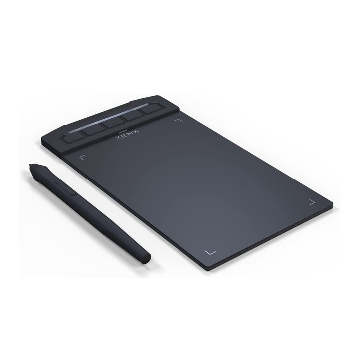 Таблет, AFKSMILE, Дигитален, Графичен, Писалка без батерия с 8192 нива на натиск, 5 персонализиращи се бутона за бърз достъп, Ултратънък, USB, 23*21*1.8см, Черен