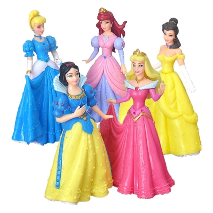 5 Figurine jucarie cu Printesele favorite ale copiilor, Aymax®️, perfecte pentru cadou & tort, 9 cm
