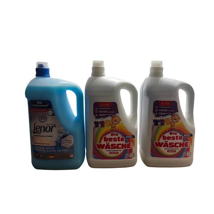 2 db Beste Wäsche mosószer színes & 1 db Lenor tengeri szellö öblitö (3Készlet)