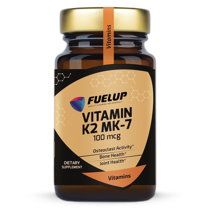Fuel-Up K2-vitamin MK-7 100 mcg – Csontok és erek támogatása – 60 lágyzselatin kapszula