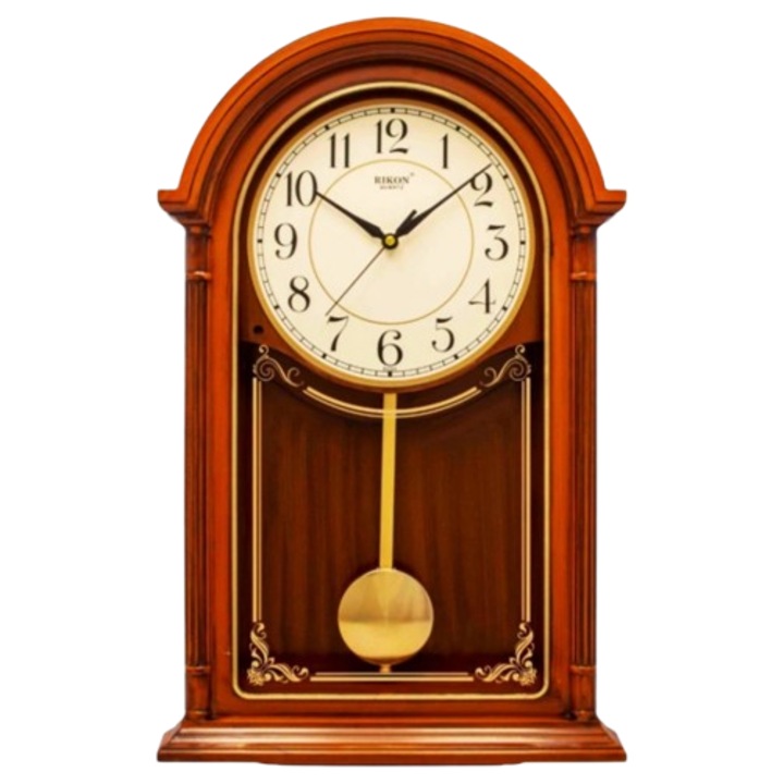 RIKON Inga Falióra, Klasszikus Stílus, 48x30 cm, Fa, Kvarc Szerkezet, Elem Tartalmazza