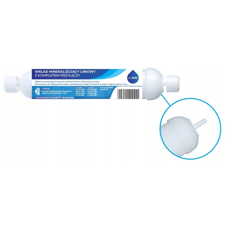 Cartuș filtrant mineralizator liniar 10 x 2" cu conectare rapidă Klarwod L-MIN-Q