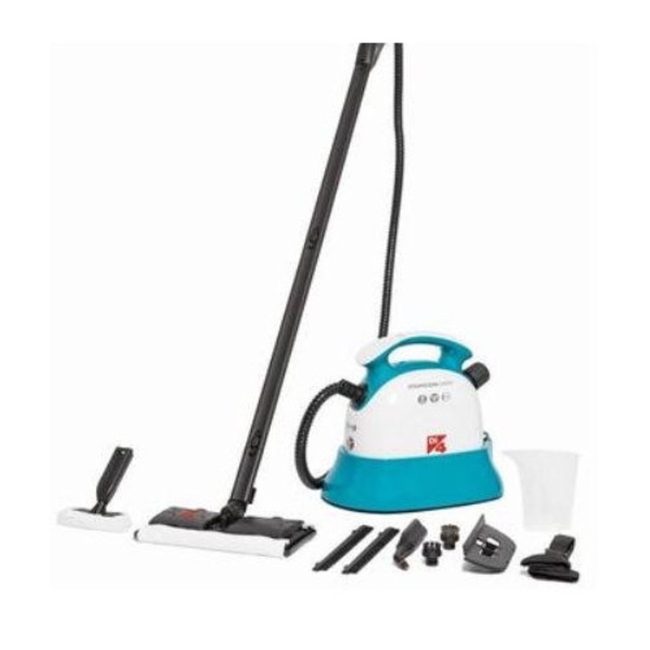 Парочистачка Daga Di4 Steam Clean Caddy. '2 в 1', 1500W, 4 бара, Капацитет 1,1 л, Автономност 25 мин, Двойна употреба, 10 аксесоара включени, Син/Бял