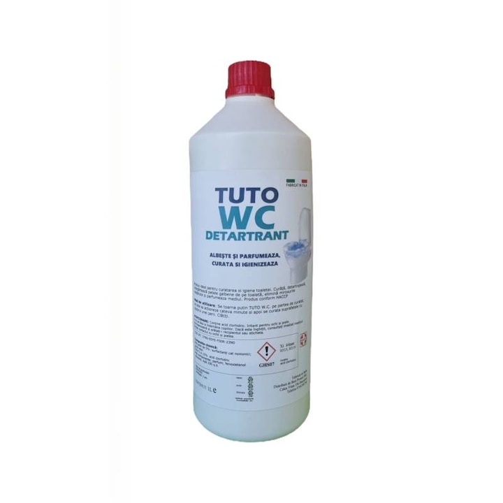 TUTO WC GEL, detergent profesional igienizant pentru wc, 900ml