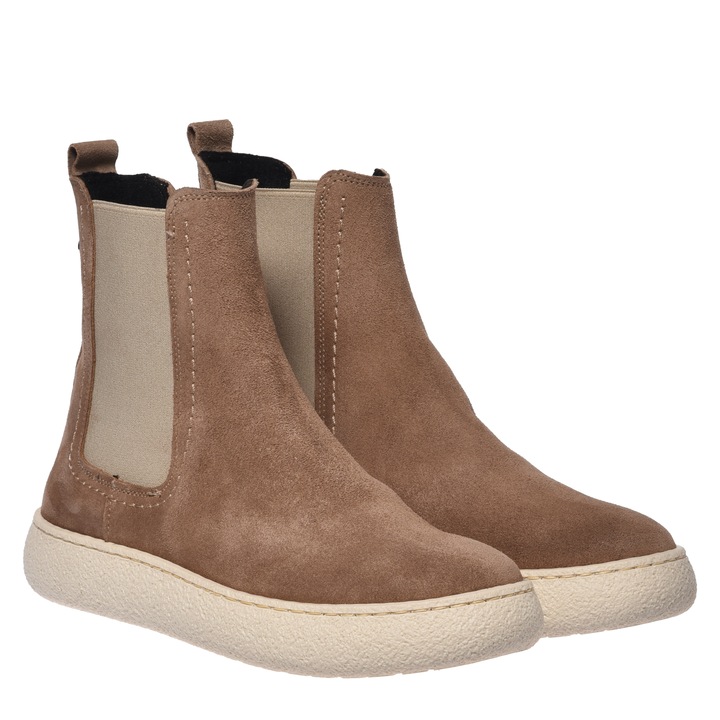 Baldinini, Ghete Chelsea din piele intoarsa, Maro taupe
