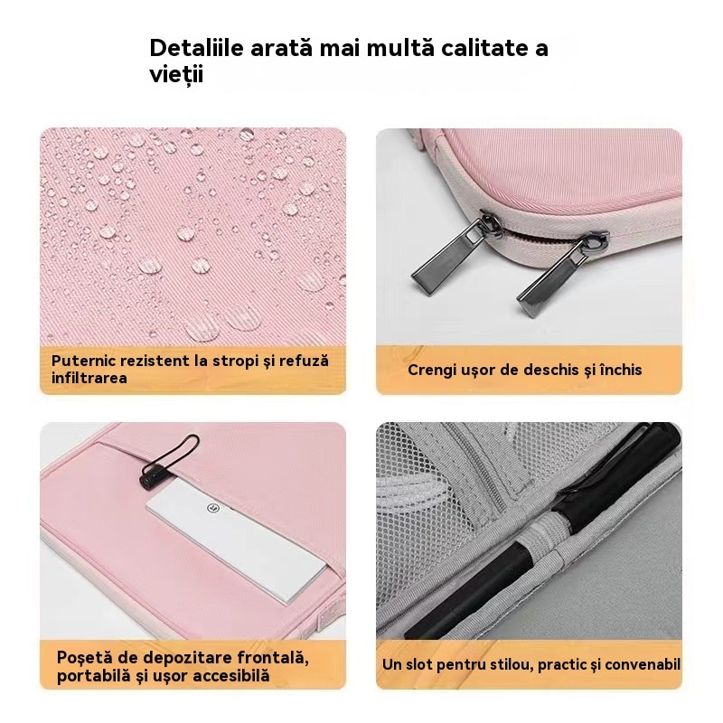 Husa de protectie pentru tableta, ZOUN, 11 inch, impermeabila/rezistenta la socuri, rezistenta la abraziune, cu mai multe compartimente de depozitare, capacitate mare, material nailon, verde