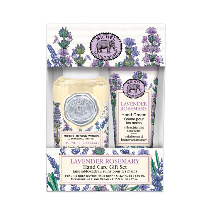 Set cadou Sapun lichid spuma 140 ml + Crema maini 75 ml, Michel Design Works-Lavender Rosemary