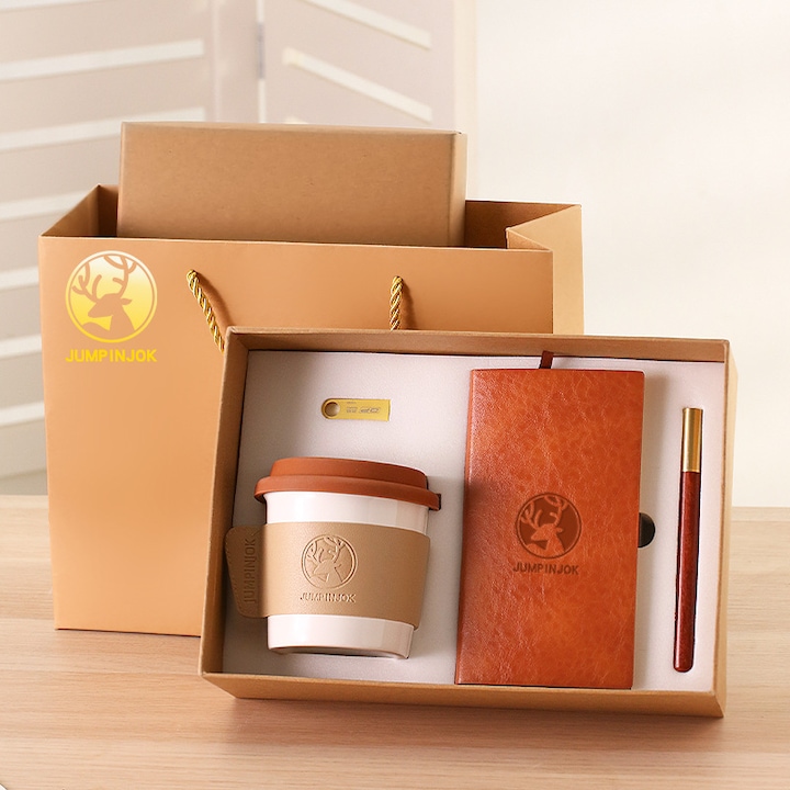 Set Cadou Business Elegant – Agenda Premium, Cana Termica si Pix Metalic