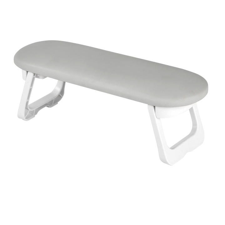 Perna pentru maini pentru unghii, PU, ​​pliabila, antiderapanta, design ergonomic, gri