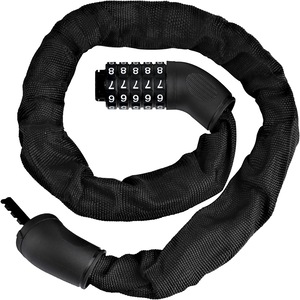 Blocare pentru biciclete, YOUKUKE®, Cu doua chei, Antifurt, Rezistent la coroziune si uzura, Anti rugina, Usor de utilizat, Portabil, Reutilizabil, Compatibil motociclete, Scutere, Otel/PVC, Lungime 100cm, Negru