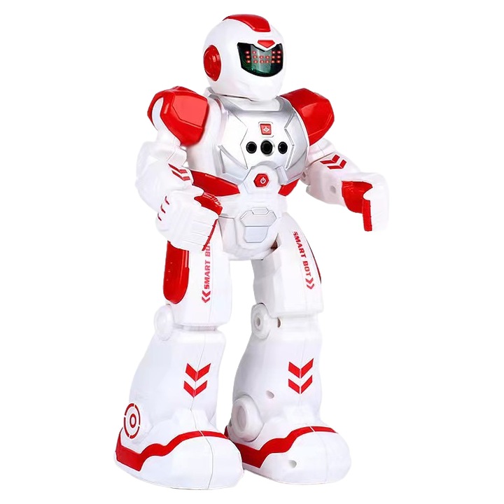 Robot de jucarie, EL309, control de gesturi 2.4GHz, rosu, pentru copii 6-9 ani