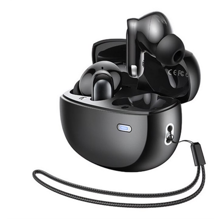 Remax tws-02 bluetooth fülhallgató sztereo, v5.4, tws, mikrofon + töltőtok, fekete