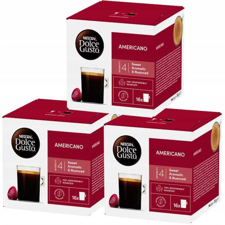 Capsule pentru Dolce Gusto Nescafe Americano 48 bucati 3x16