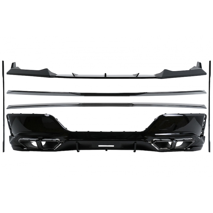 Pachet Exterior Aero compatibil cu BMW Seria 7 G70 M-Tech 2022- Black Knight Design Negru Lucios