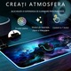 Подложка за мишка FooFoony RGB, големи LED ефекти, противоплъзгаща, многоцветна, 80x30см