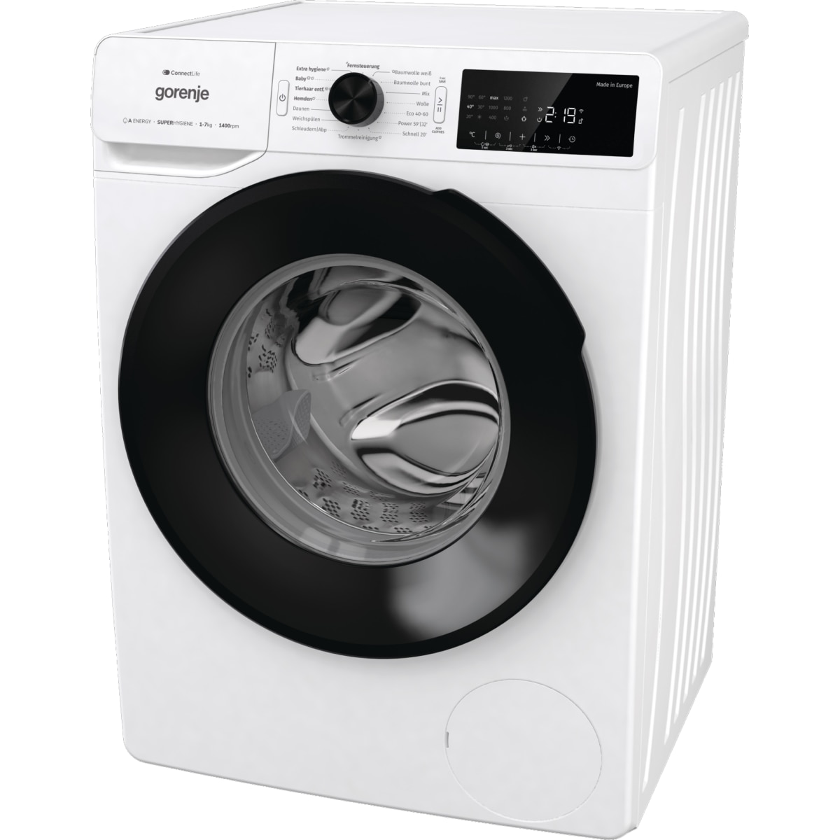 Masina de spalat rufe Gorenje WGPNEI74A1DTS, 7 kg, 1400 rpm, alba, 60x85x55cm