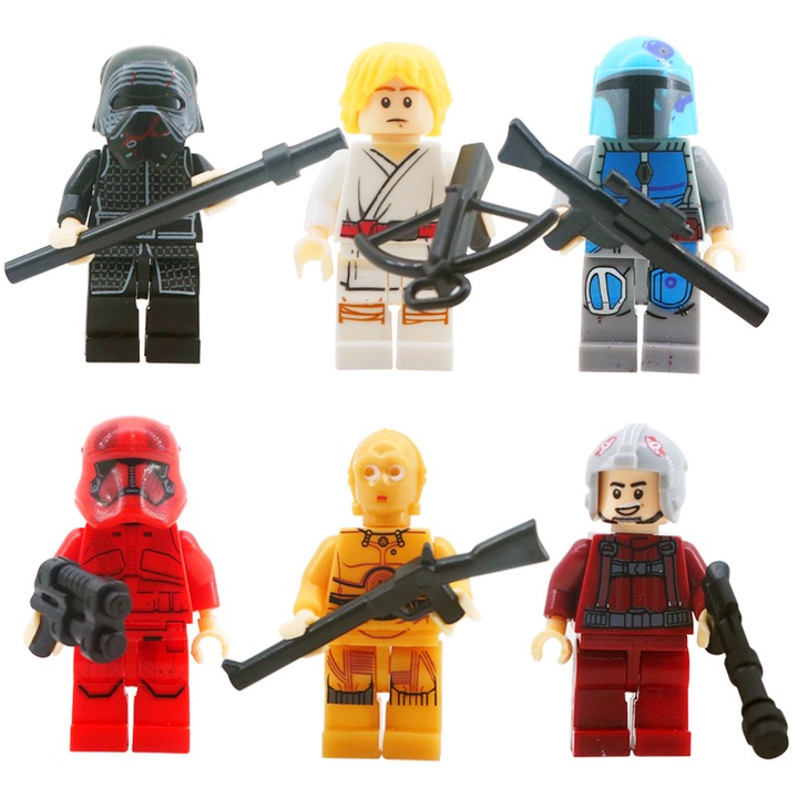 Star Wars építőkészlet, 6 darabos, többszínű, tartalmazza Amerika Kapitány és Hydra ügynök figuráit