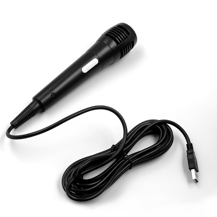 Геймърски микрофон, USB, съвместим с PS4/Switch/XBOX ONE/PC, интелигентно потискане на шума, аудио качество с висока разделителна способност, plug and play, черен